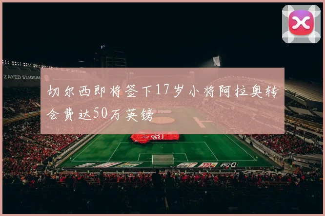 切尔西即将签下17岁小将阿拉奥转会费达50万英镑
